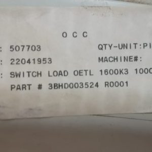 SWITCH LOAD OETL 1600K3 1000V - SWITCH LOAD OETL 1600K3 1000V - PART # 3BHD003524 R0001
